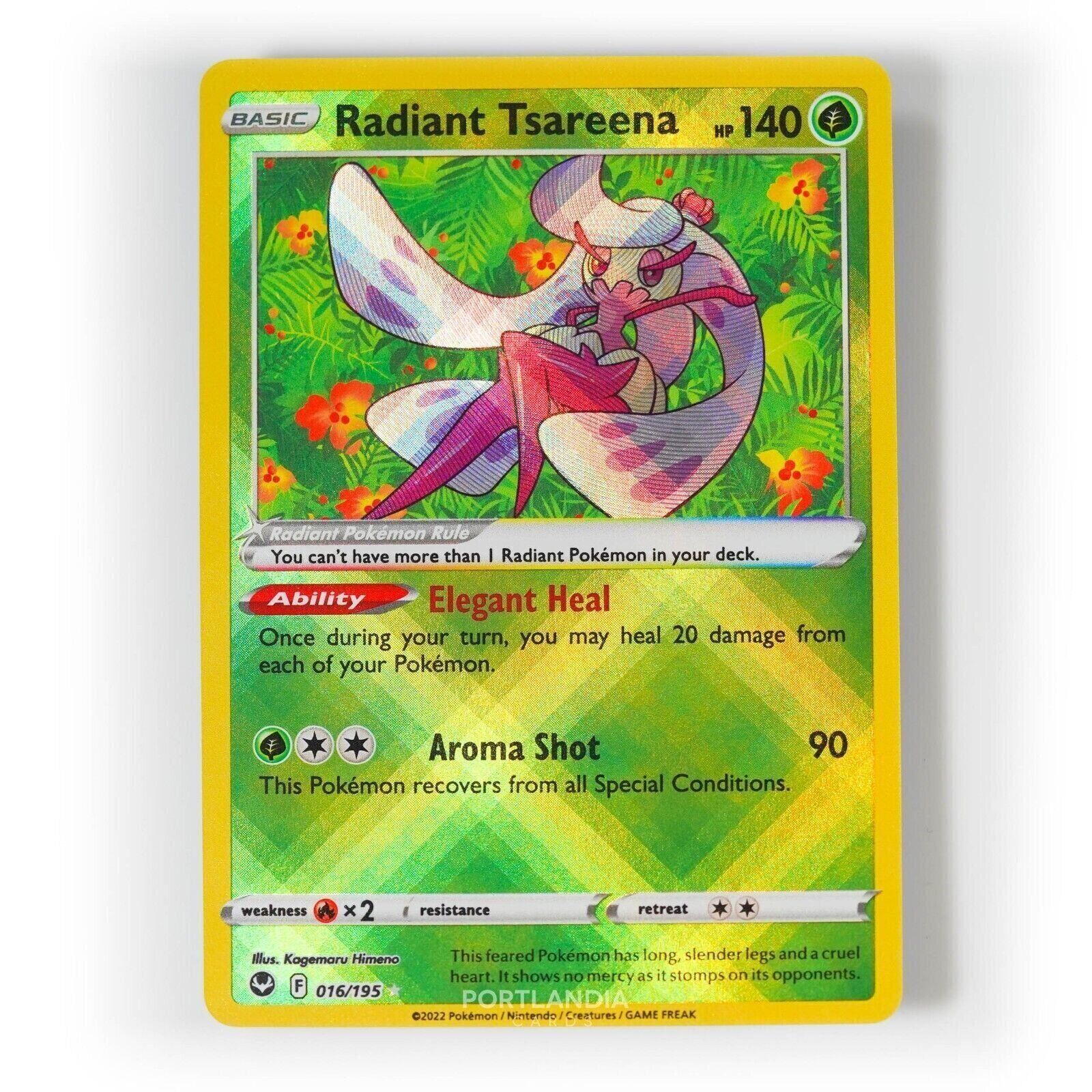 Pokemon - Radiant Tsareena - 016/195 - SWSH Silver Tempest - Holo Card