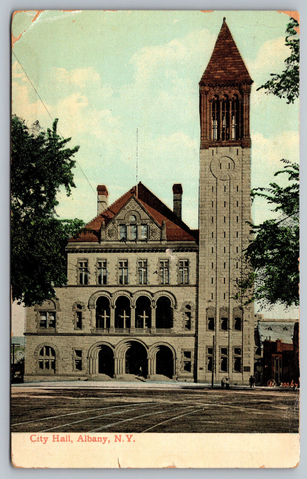 Postcard 1909 City Hall Albany, New York E10