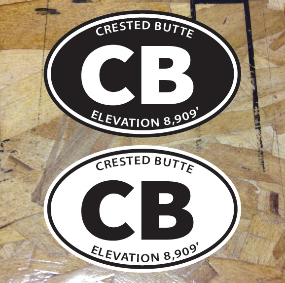 Crested Butte Colorado CO Elevation 8,909 Decal Sticker Vinyl - 2 for 1