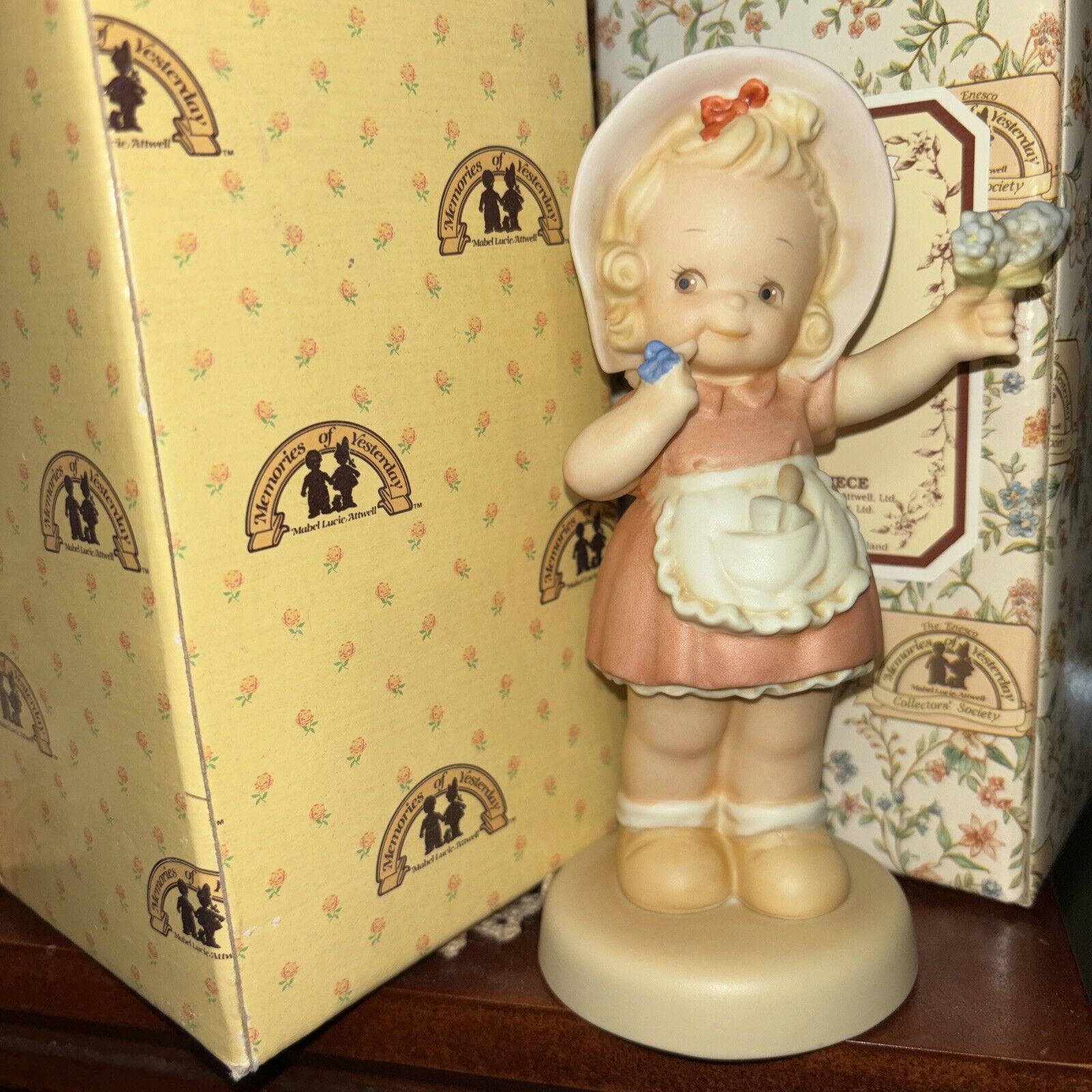 Vtg Lot 6 Enesco Memories of Yesterday Mabel Lucie Atwell Collection Figurines