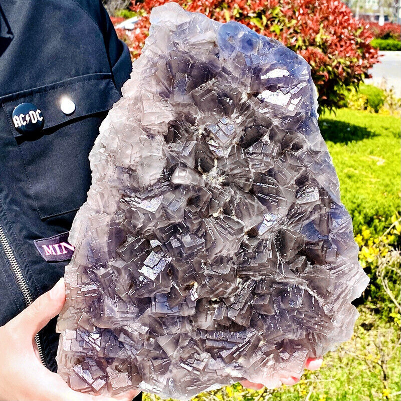 15LB Natural colored fluorite quartz crystal mineral specimen reiki healing