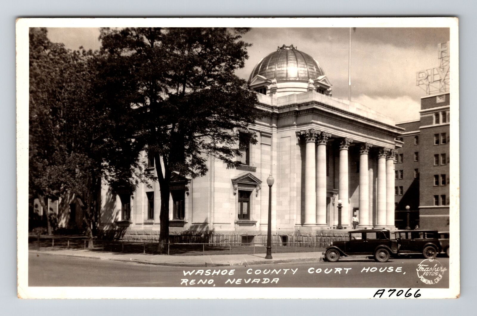 Reno NV-Nevada RPPC, Washoe County Courthouse, Real Photo c1940 Postcard