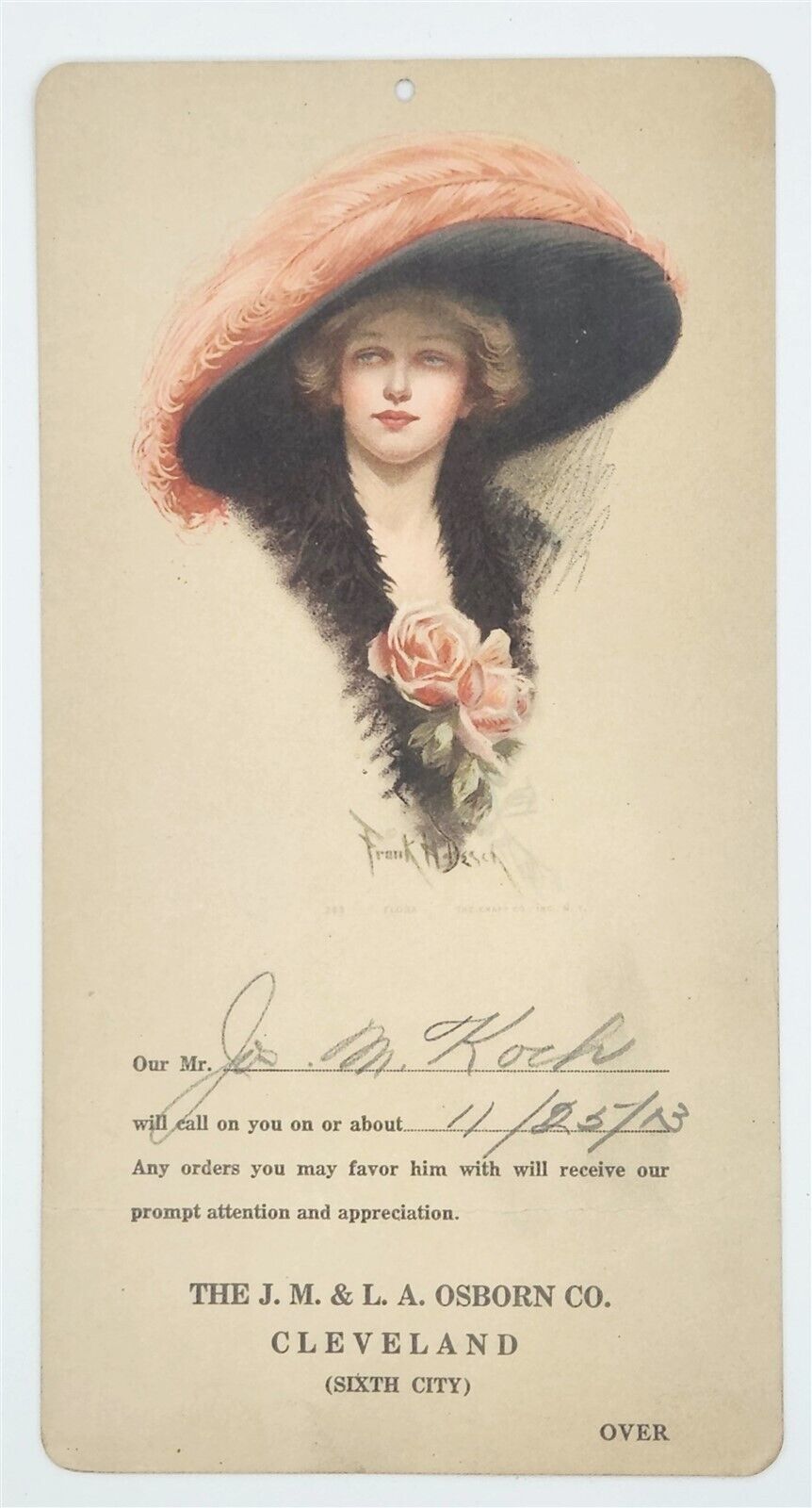 1913 Frank Desch Advertising Card \