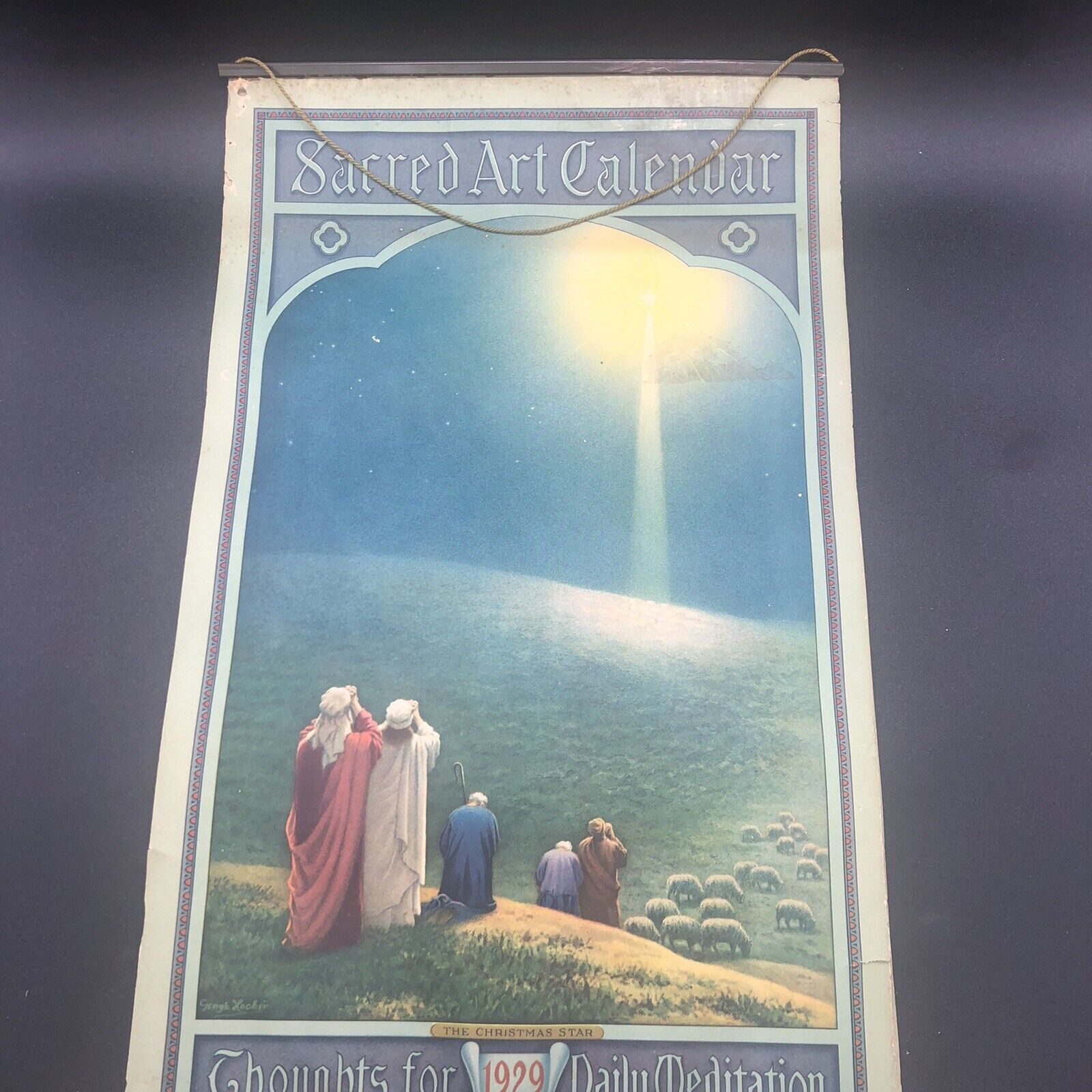 1929 Sacred Art Calendar Thoughts For Daily Mediation Laughter Undertaking *Read