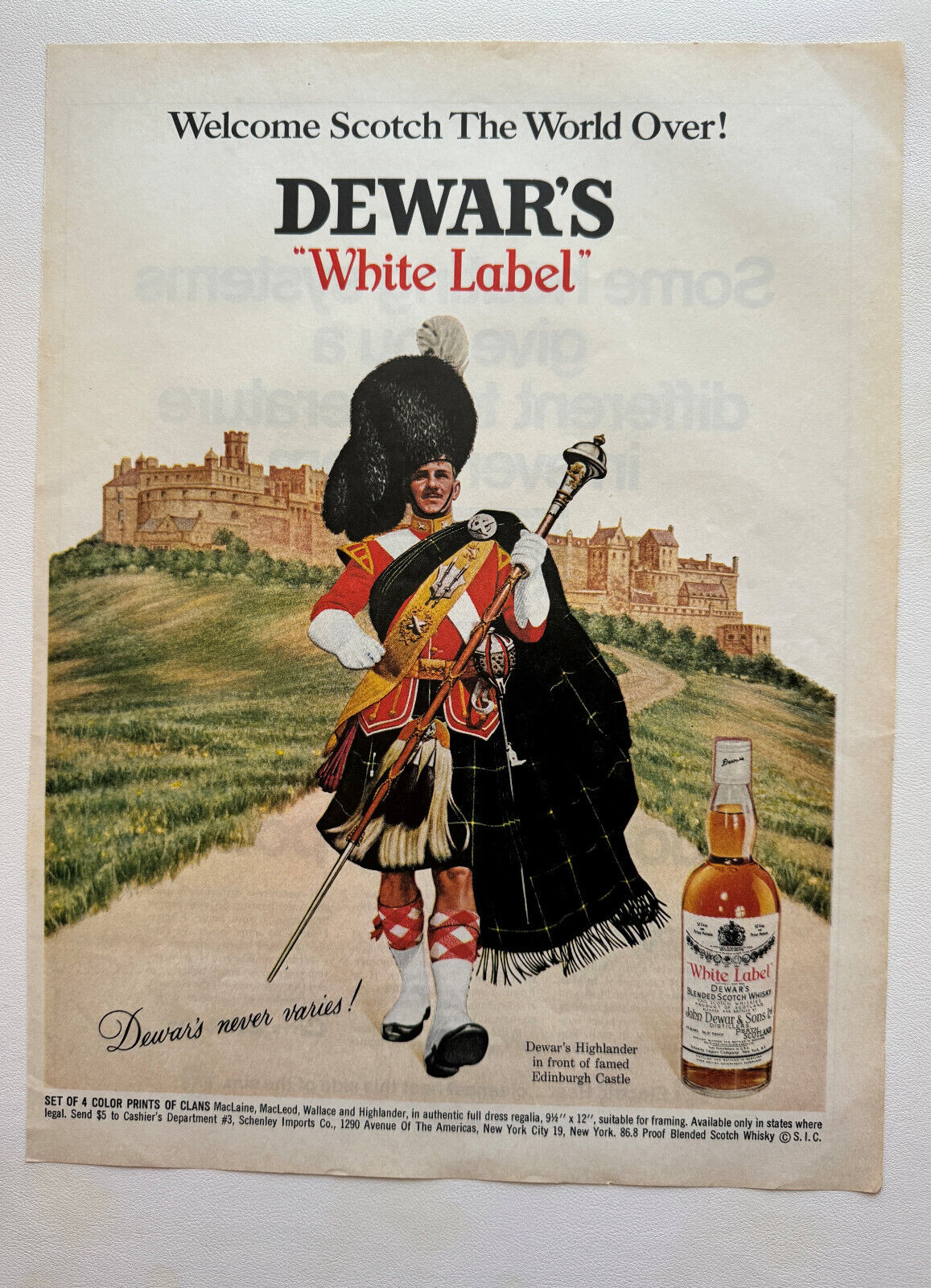 1967 Dewar's White Label Scotch, Con Edison Electric Heat Vintage Print Ads