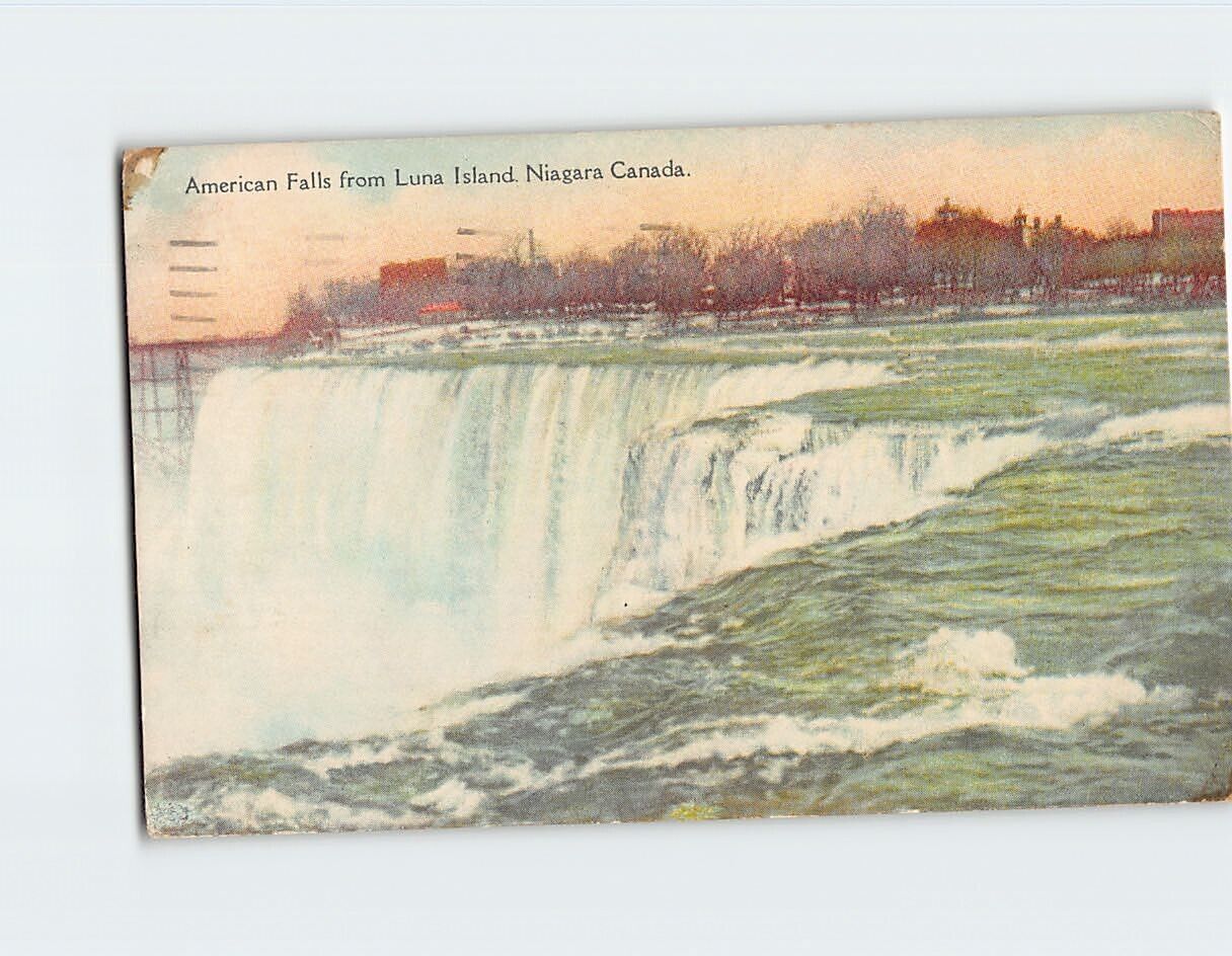 Postcard American Falls from Luna Island Niagara Falls New York USA