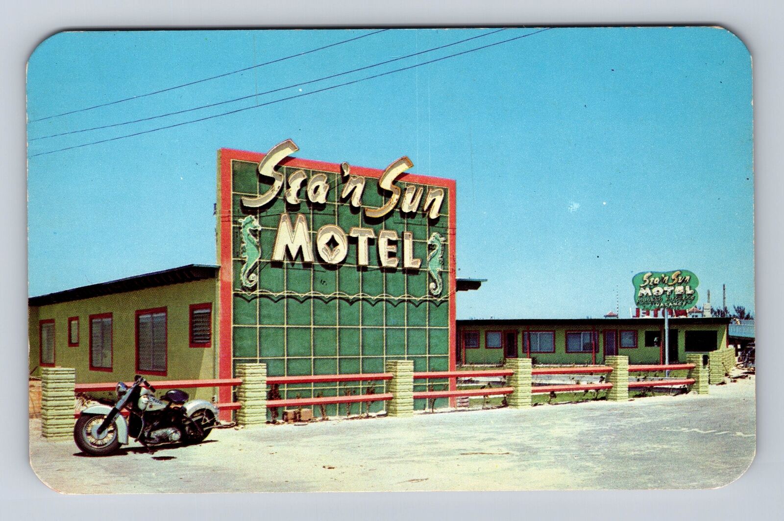 Miami Beach FL-Florida, Sea N\' Sun Motel, Advertisement, Vintage Postcard