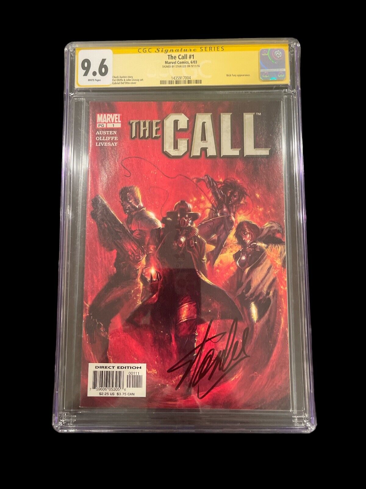 The Call Signed by Stan Lee #1 (2003) Marvel CGC 9.6