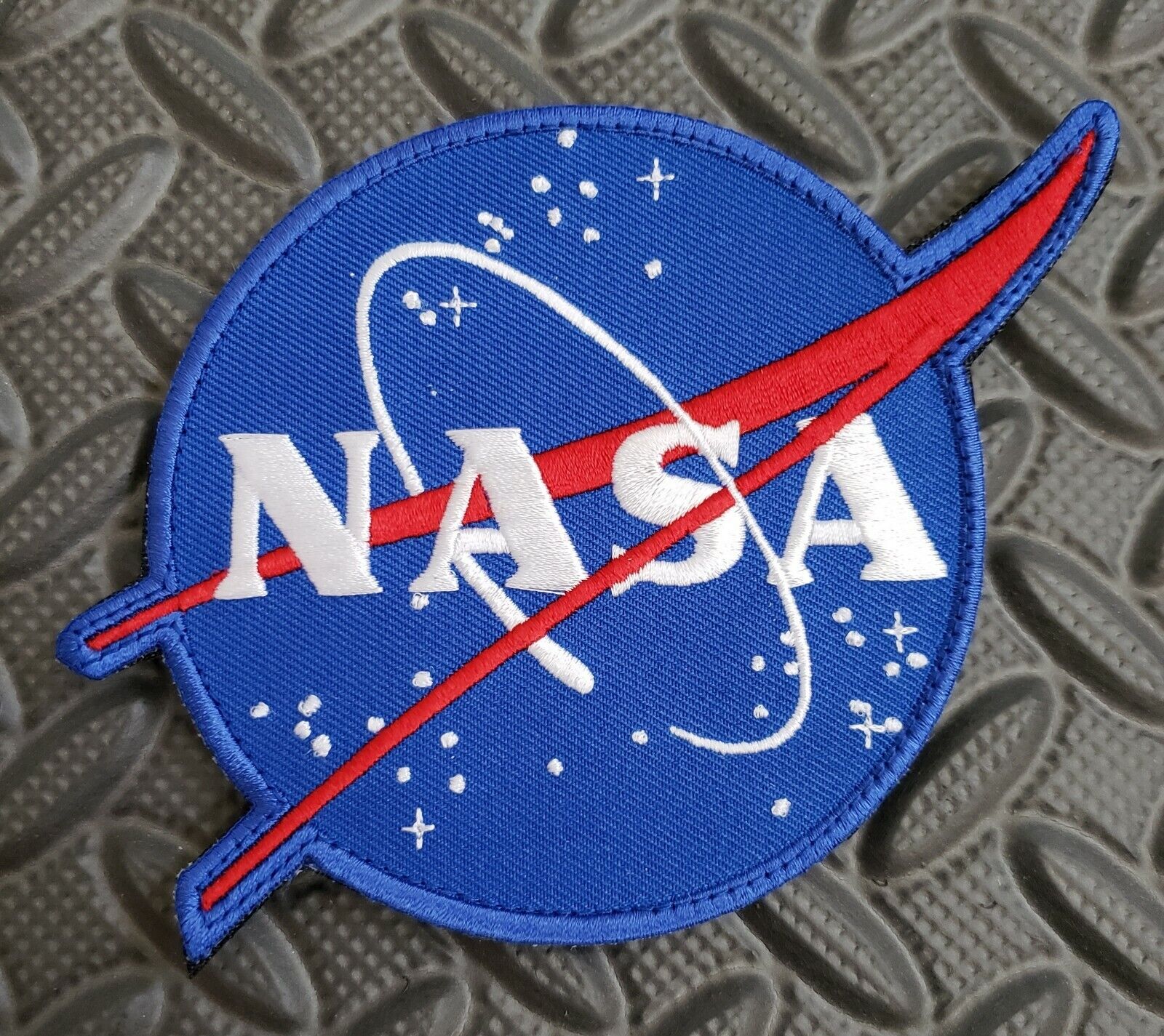 NASA Meatball Patch w/ Hook Backing - Space / Rocket / Moon / Astronaut 