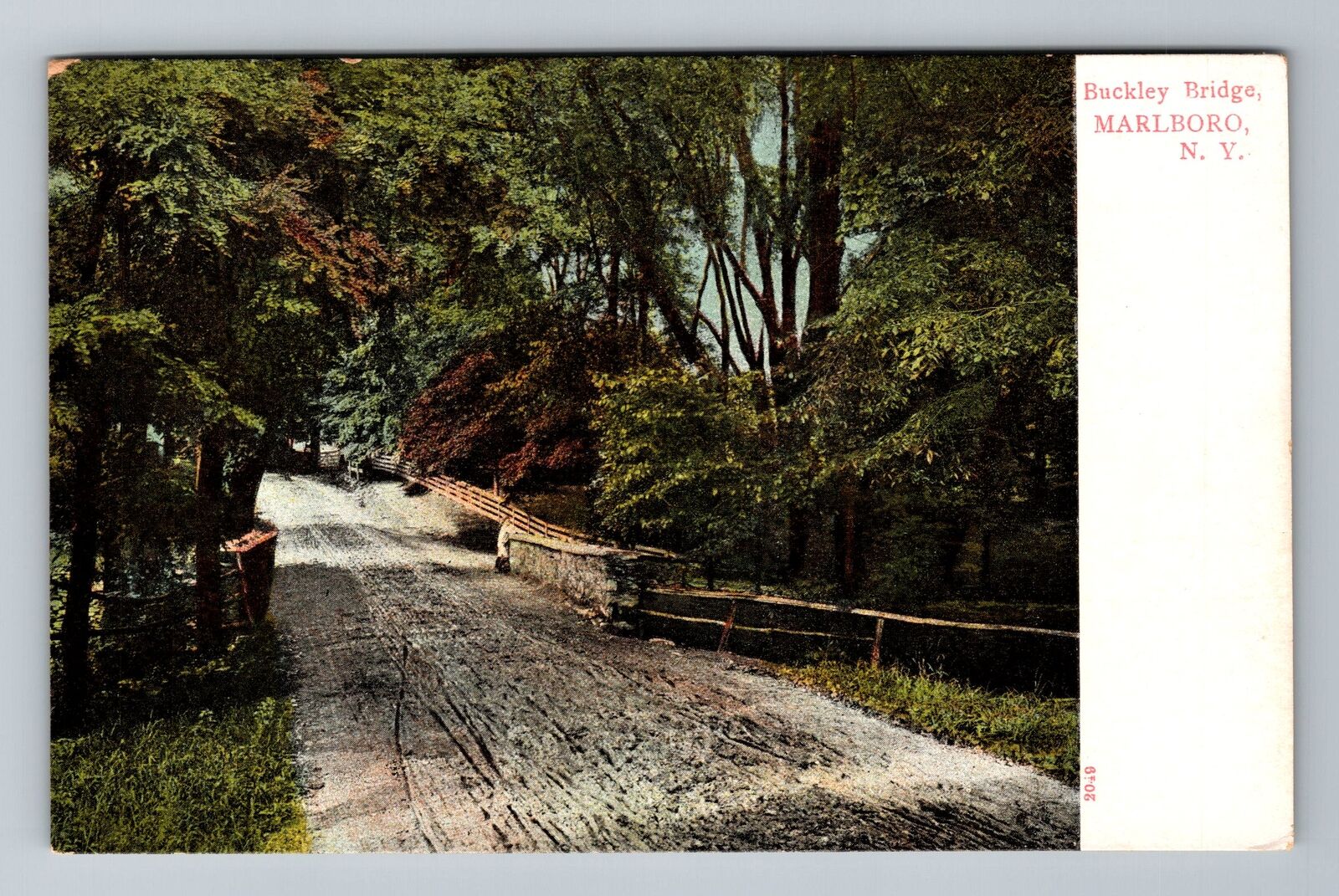 Marlboro NY-New York, Buckley Bridge Vintage Souvenir Postcard