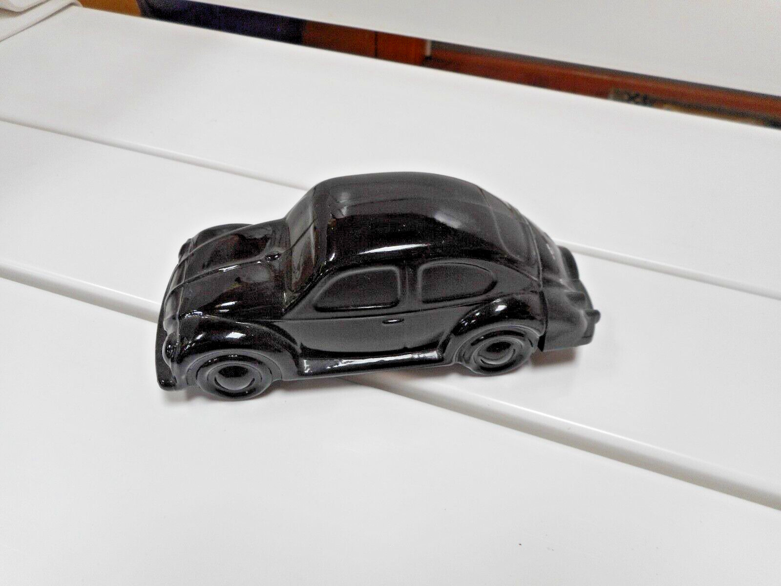 VTG Avon Black Volkswagen VW BUG Wild Country EMPTY Black Glass Decanter ExCond