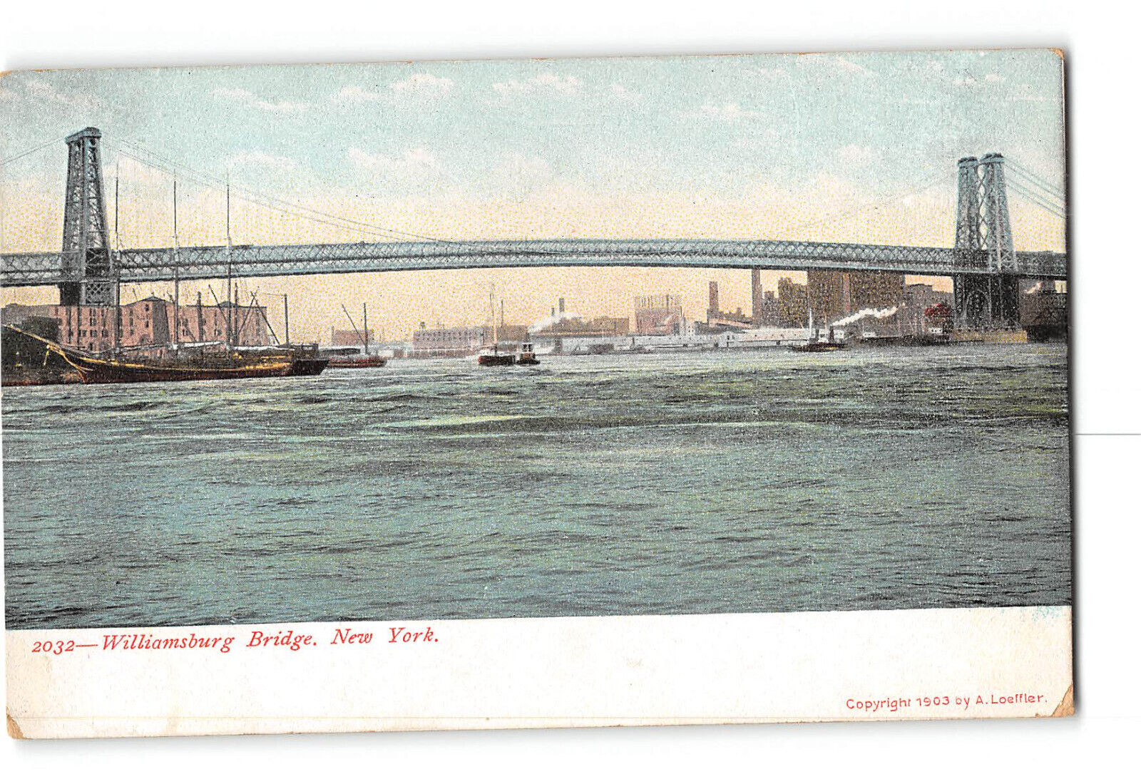 New York City NY Postcard 1901-1907 Williamsburg Bridge