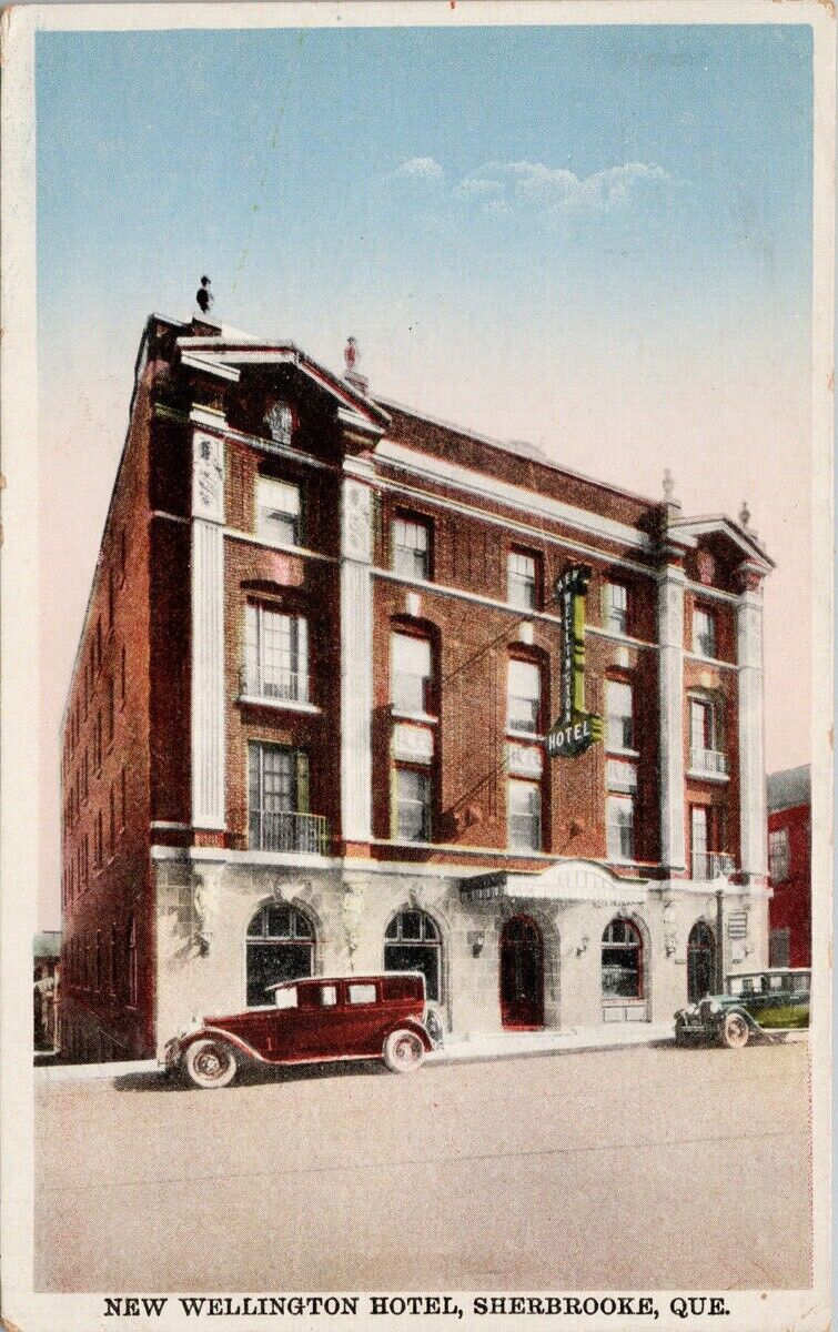 New Wellington Hotel Sherbrooke QC Quebec c1939 Postcard F61