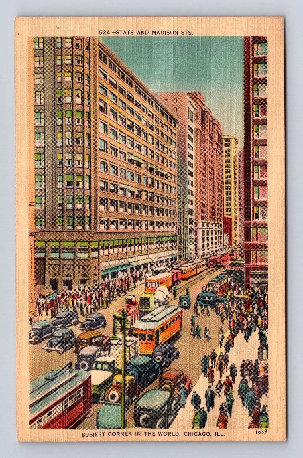 Chicago IL-Illinois, State And Madison Streets, Advertisement, Vintage Postcard
