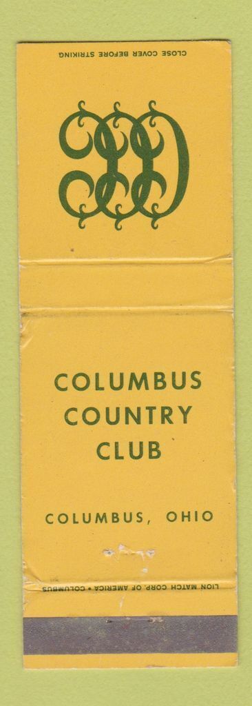 Matchbook Cover - Columbus Country Club OH WEAR