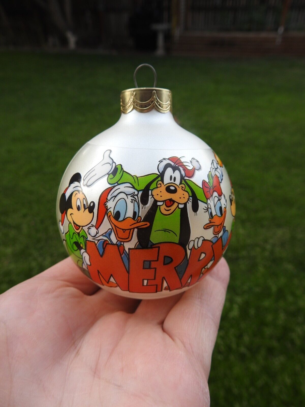 Hallmark Ornament 1984 Disney Glass Ball Mickey Mouse Minnie