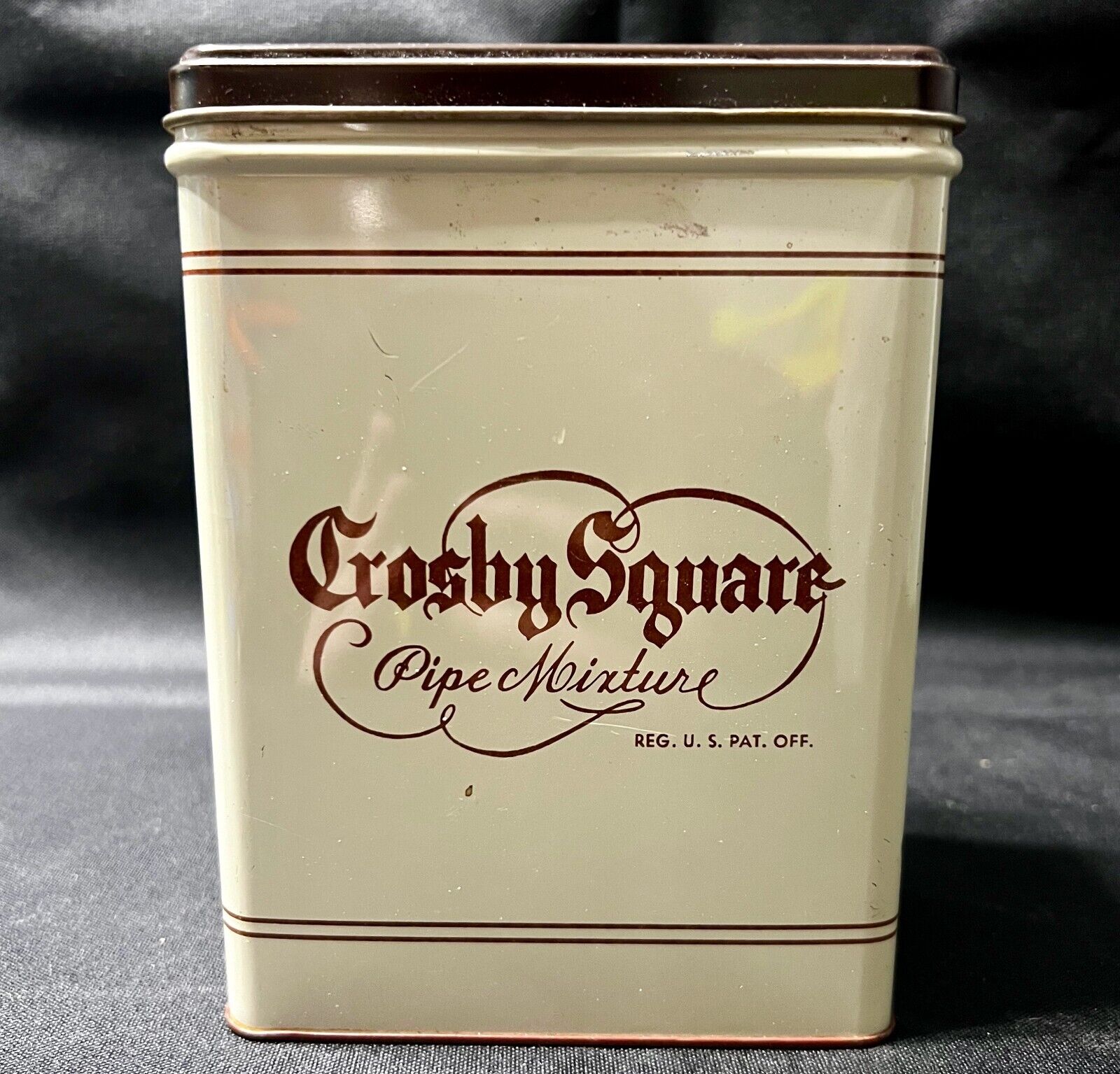 Vintage Crosby Square, Pipe Mixture Tin, Empty Advertising Tin