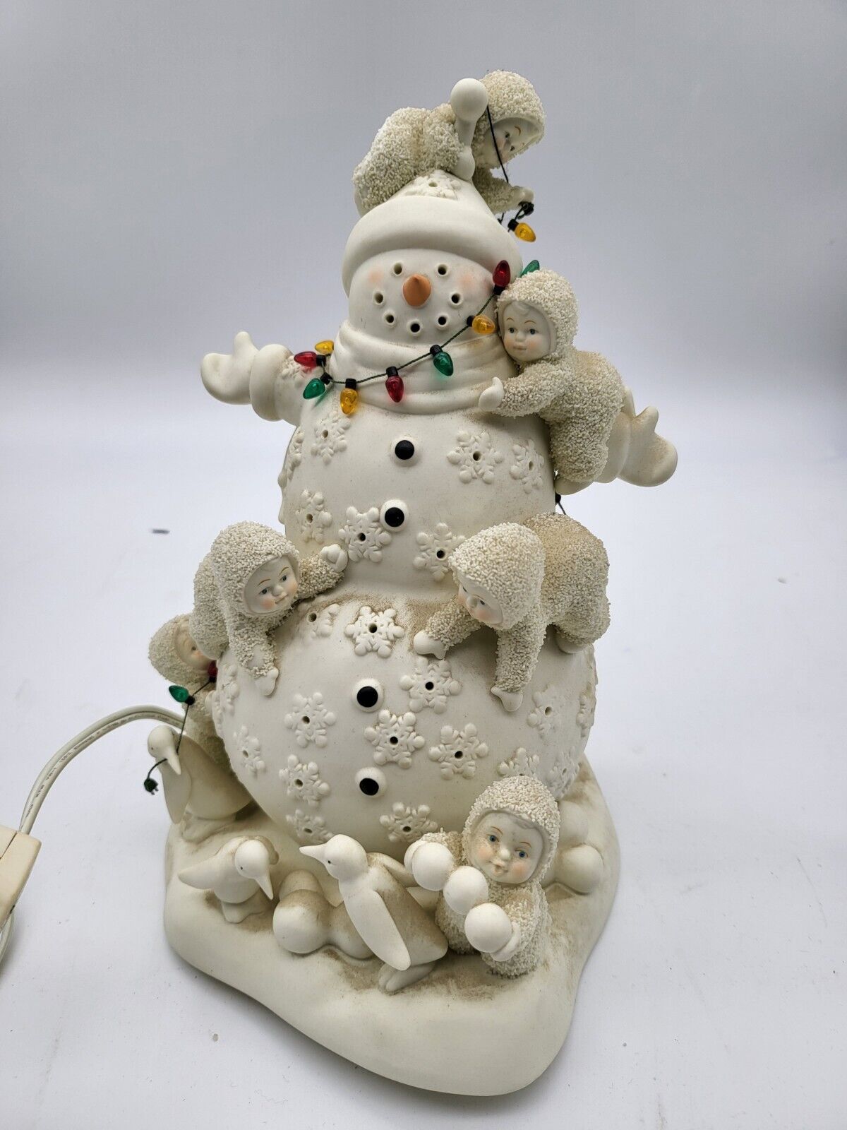 RARE Vtg 05 Department 56 56.06503 The Snowbabies Christmas Snowman Danbury Mint