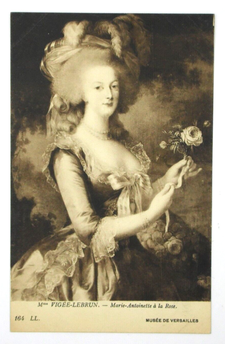 Marie Antionette mi der Rose Vtg Postcard Musee de Versailles 164 LL