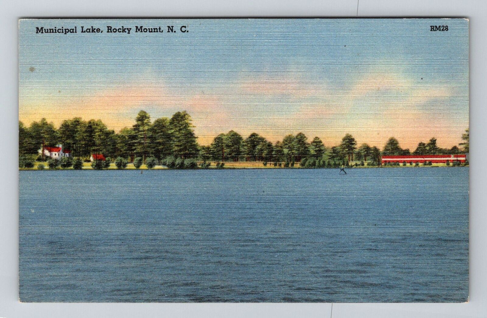 Rocky Mount NC-North Carolina, Municipal Lake, Vintage Postcard