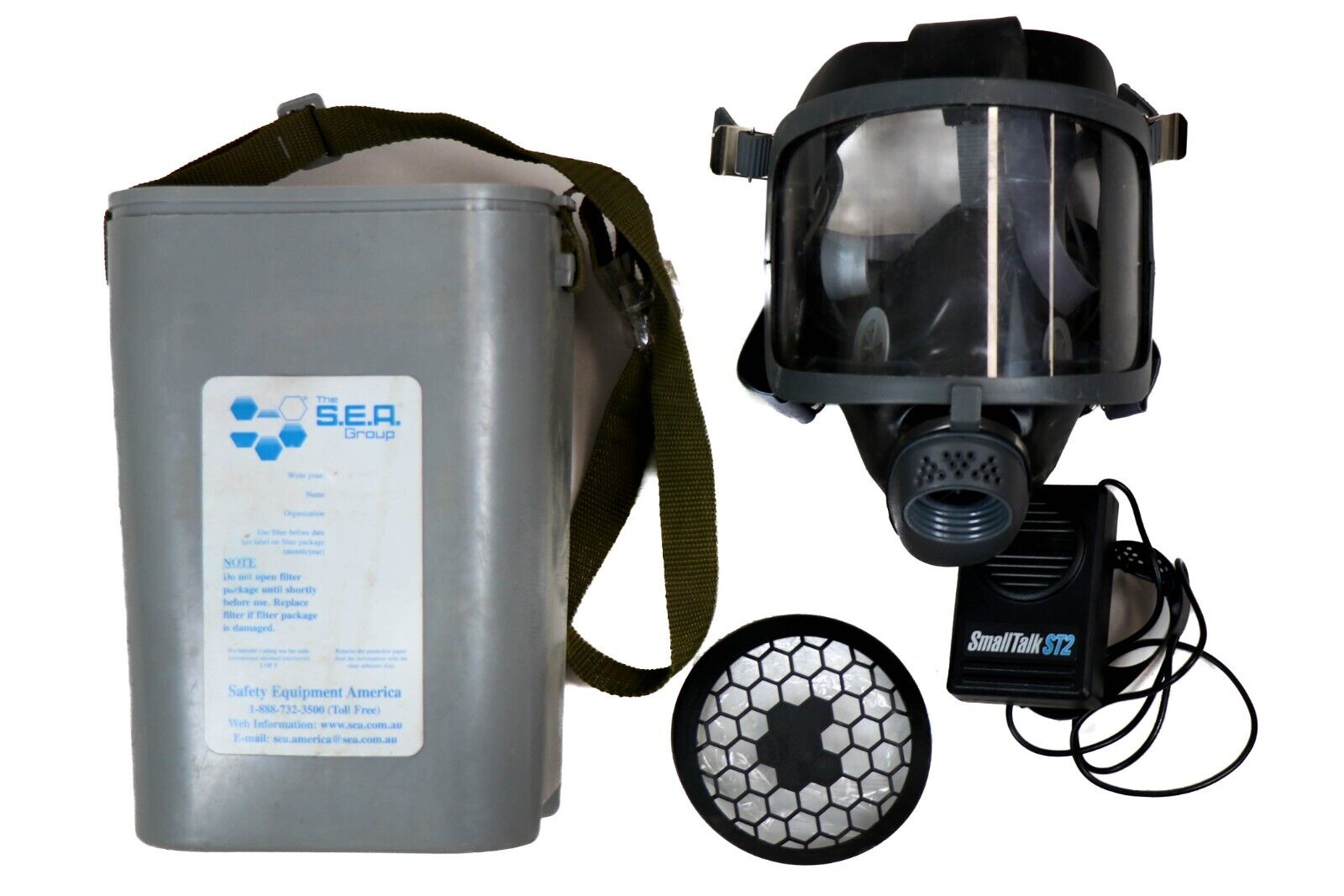 SEA SMF Full Face Gas Mask Respirator Small Talk ST2-I FP Army Military Riot