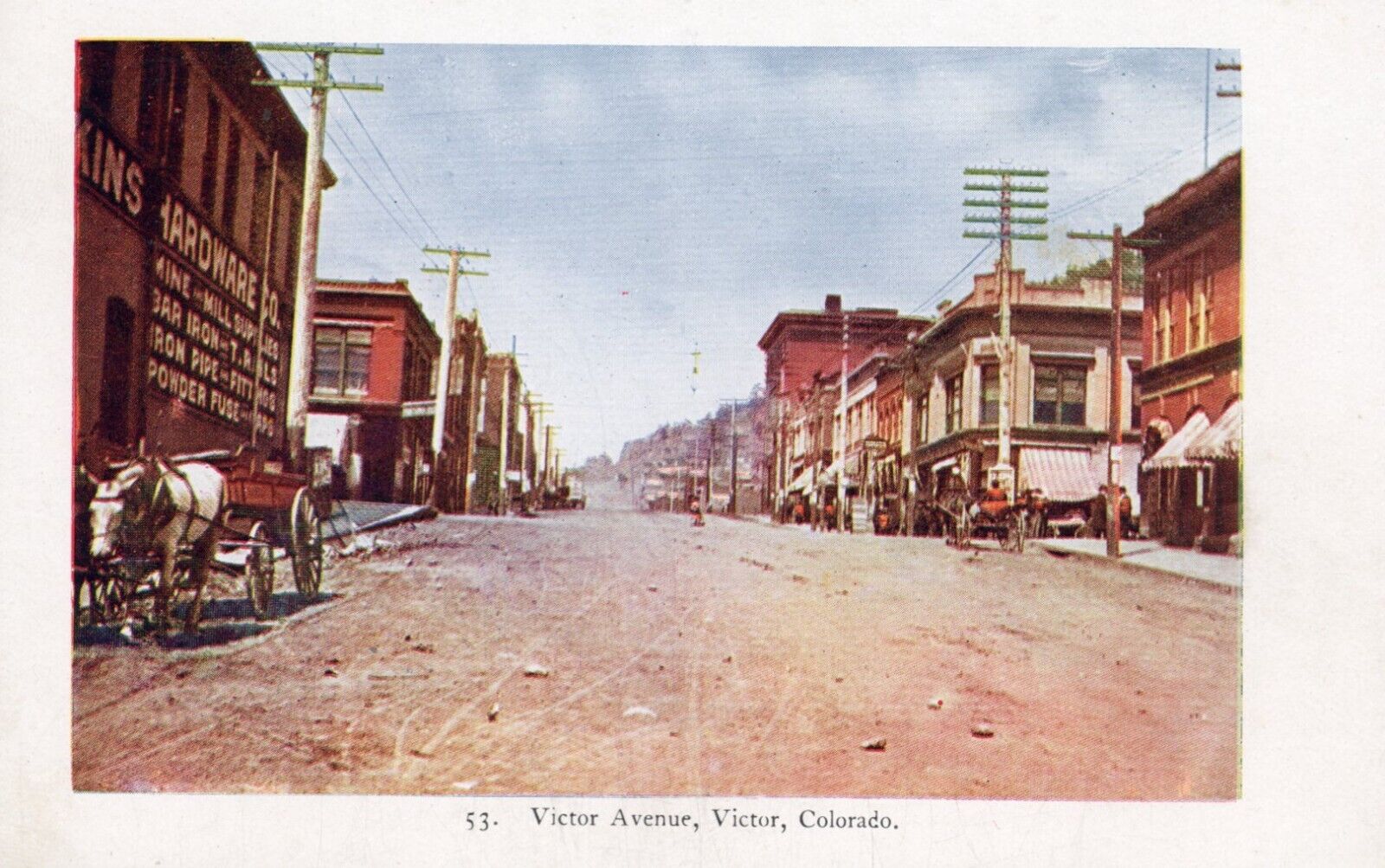 circa 1905 Victor Colorado postcard,   Avenue,   CO