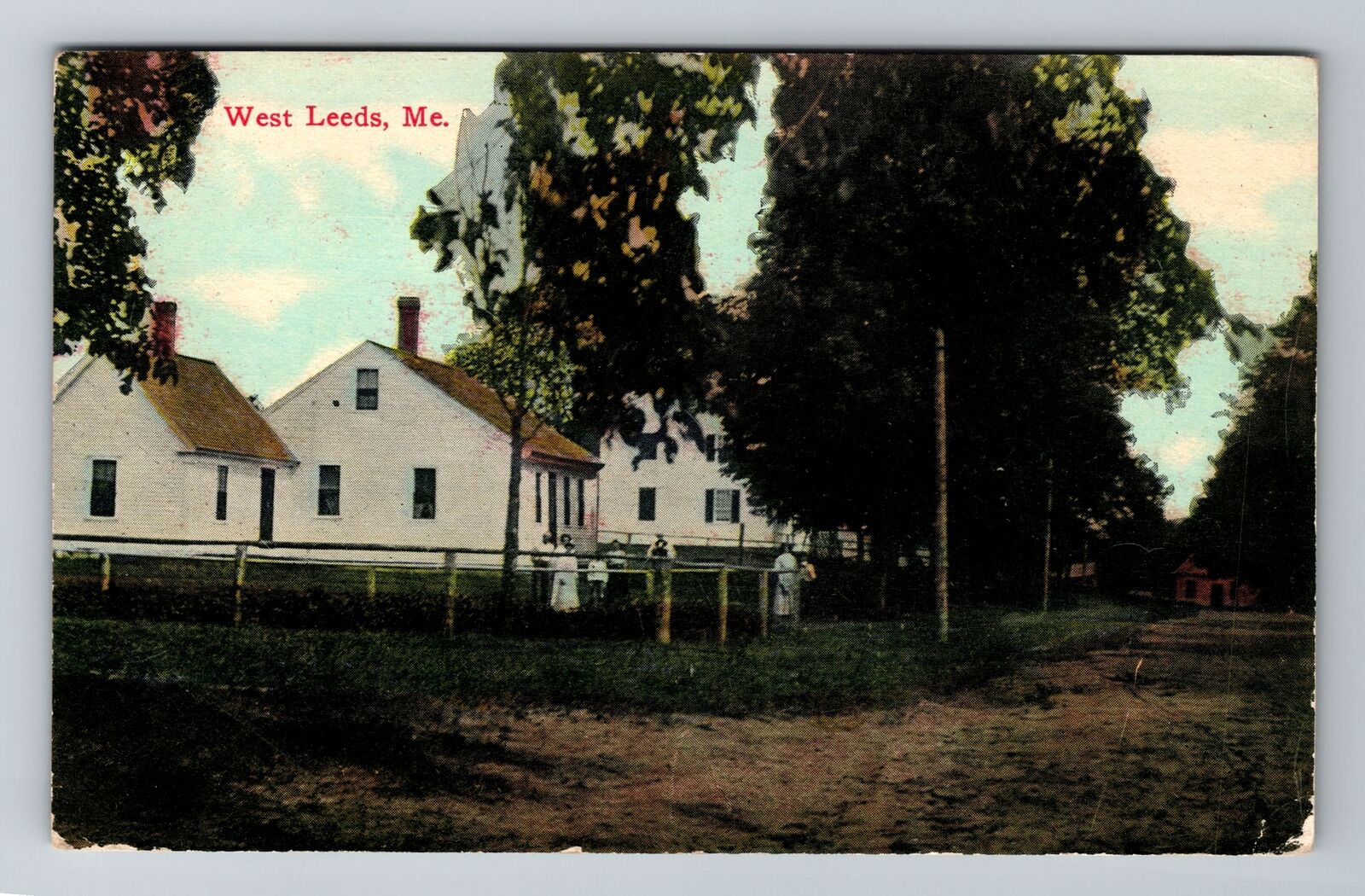 West Leeds ME-Maine, Scenic View, Antique, Vintage Postcard