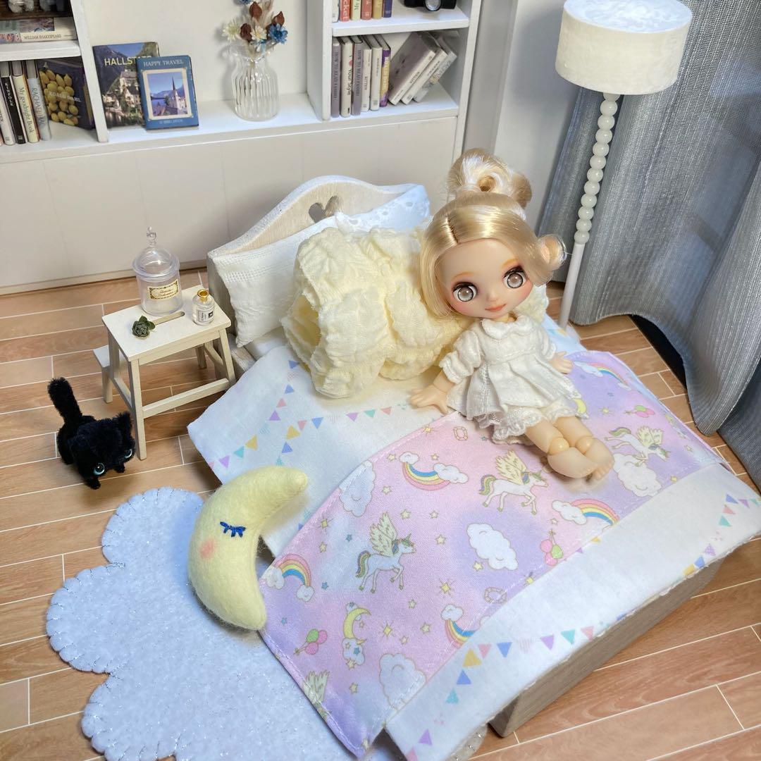 Petit Blythe Nendoroid Obitsu Ceria Doll Miniature Fancy Bed Japan 