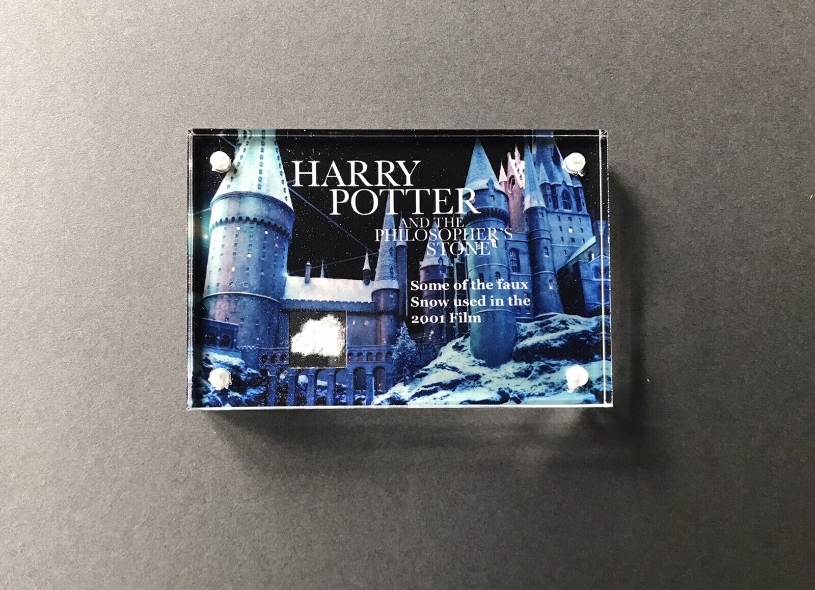 HARRY POTTER - RARE MINI PROP DISPLAY WITH FAUX SNOW USED ON THE SET w/COA