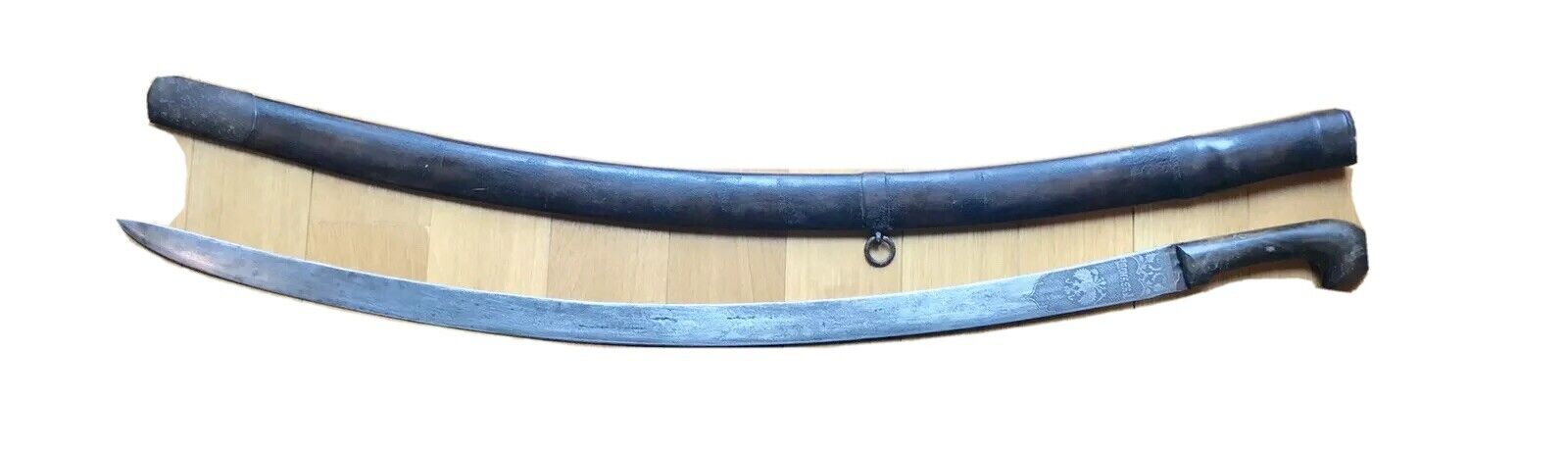 Vintage Antique Russian Caucasian Guzunov Horn Shashka Dagger Sword Scabbard Old
