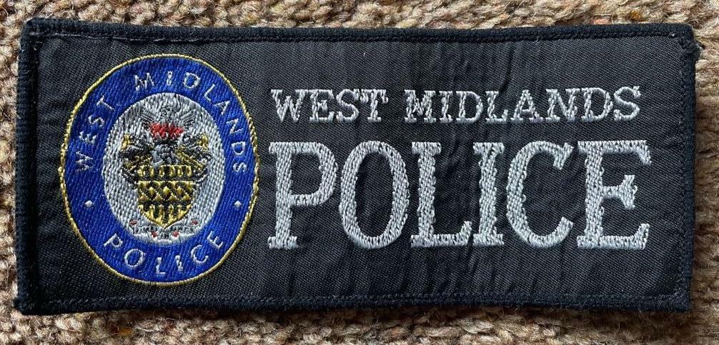 Early British WEST MIDLANDS  POLICE OBLONG CLOTH bobbies  Patch
