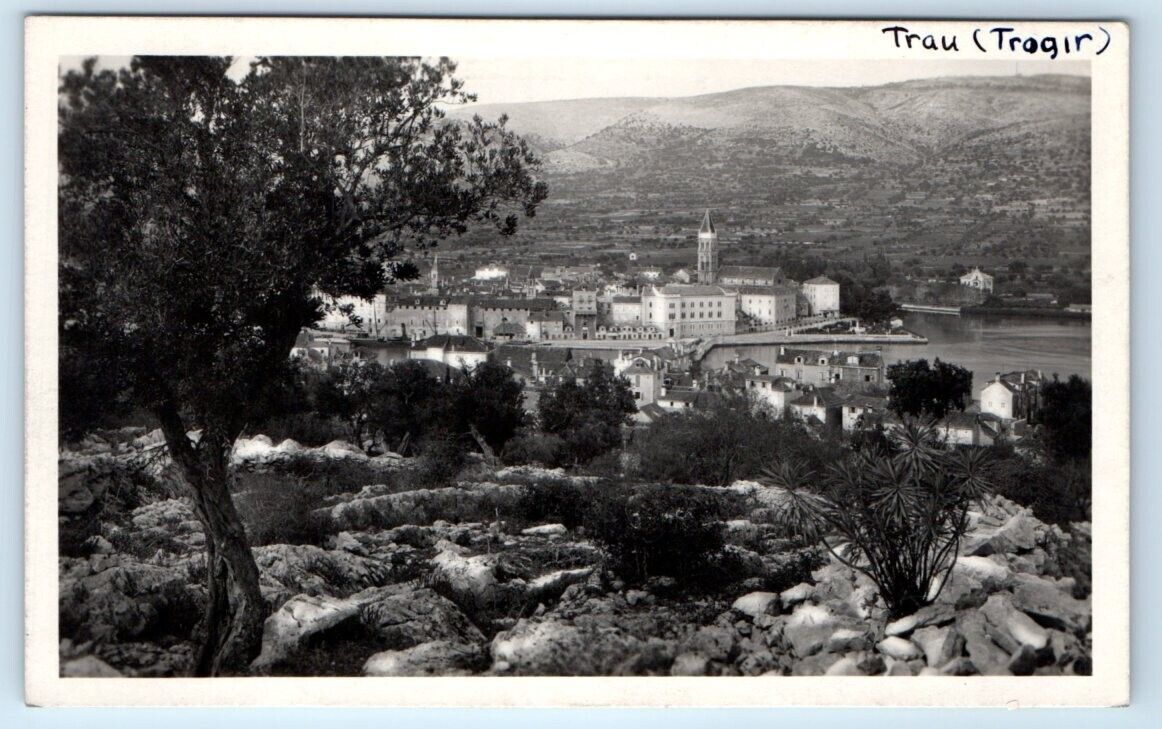 RPPC TROGIR general view CROATIA Postcard
