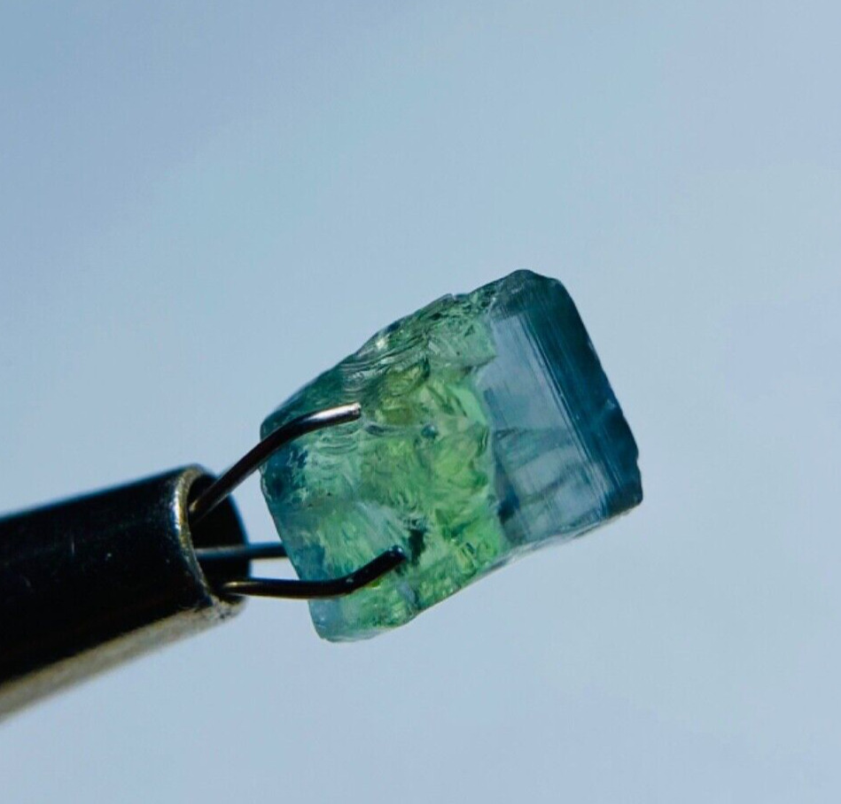 AA Fine Pleochoric Natural Tanzanite Crystal Rough Gemstone 3 Carats Bi Color