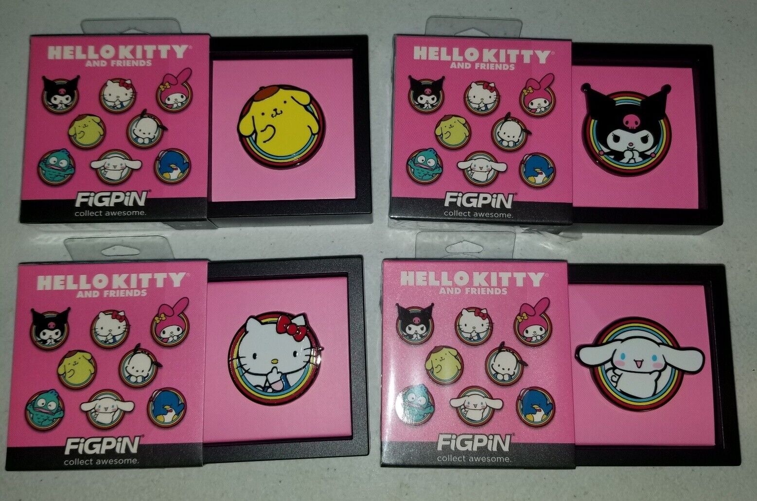 FiGPiN Hello Kitty Friends Kuromi Y11 Y12 Y12 Y14 Mystery Mini Pin Locked Lot