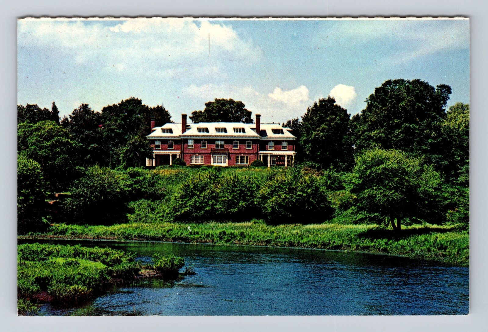 Concord MA-Massachusetts, North Bridge Visitor Center, Park, Vintage Postcard