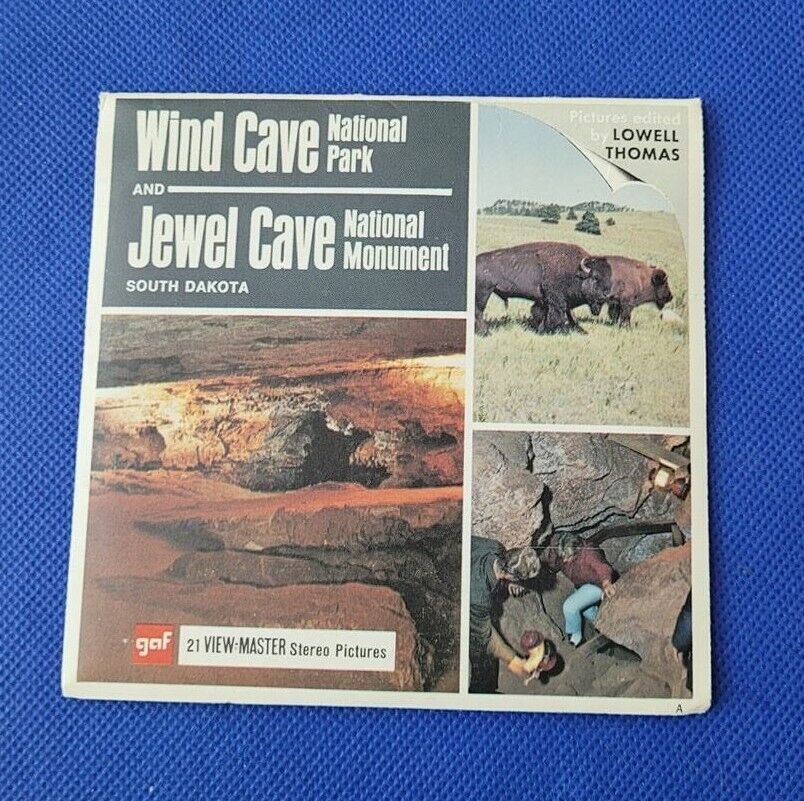 A492 Wind Cave Natl Monument & Jewel Cave South Dakota view-master Reels Packet