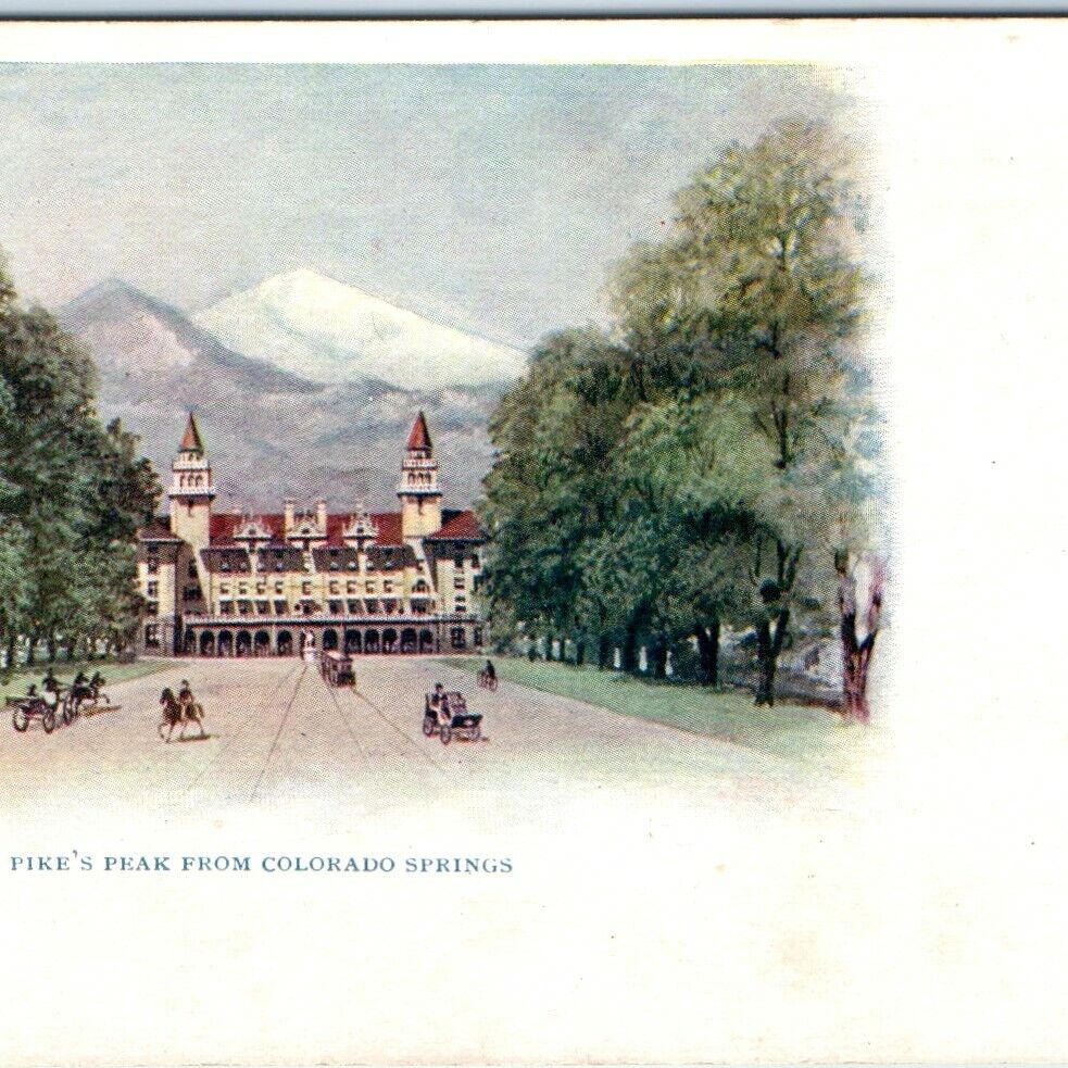 Pre-1907 Pikes Peak Colorado Springs, CO Undivided Back Postcard Carriages A38