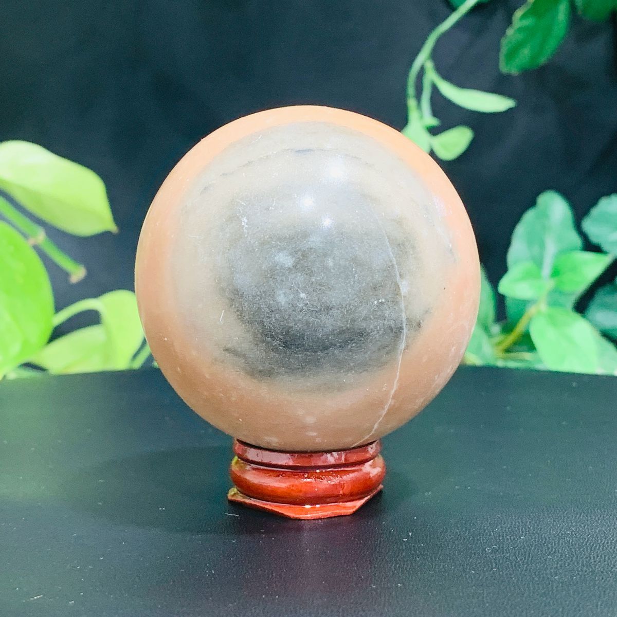 386g Natural Jade Quartz Sphere Crystal Ball Decoration Energy Healing
