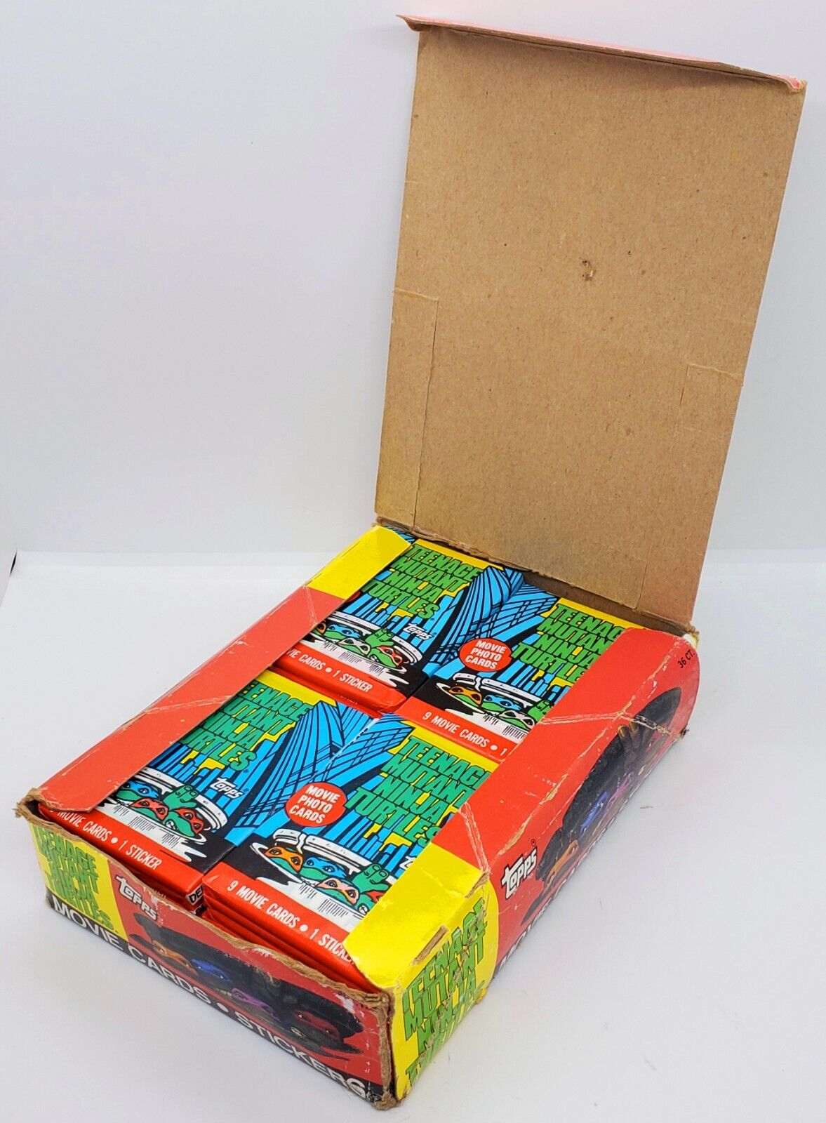 NIB Vintage TMNT Movie Cards (Topps, 1990) Full Box 36 Wax Packs 1st Series🔥🐢