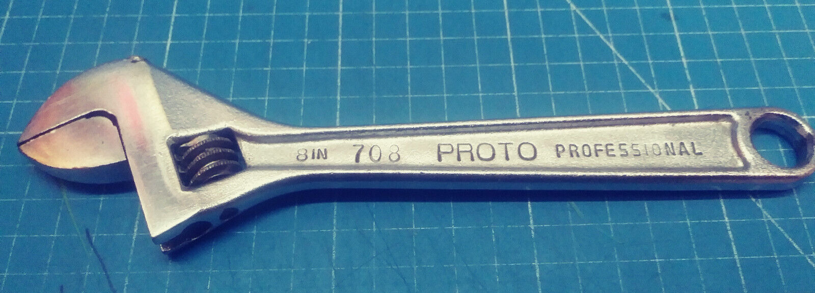 Proto Professional Tools 8 in 200mm Adjustable Wrench # 708 Made in the USA