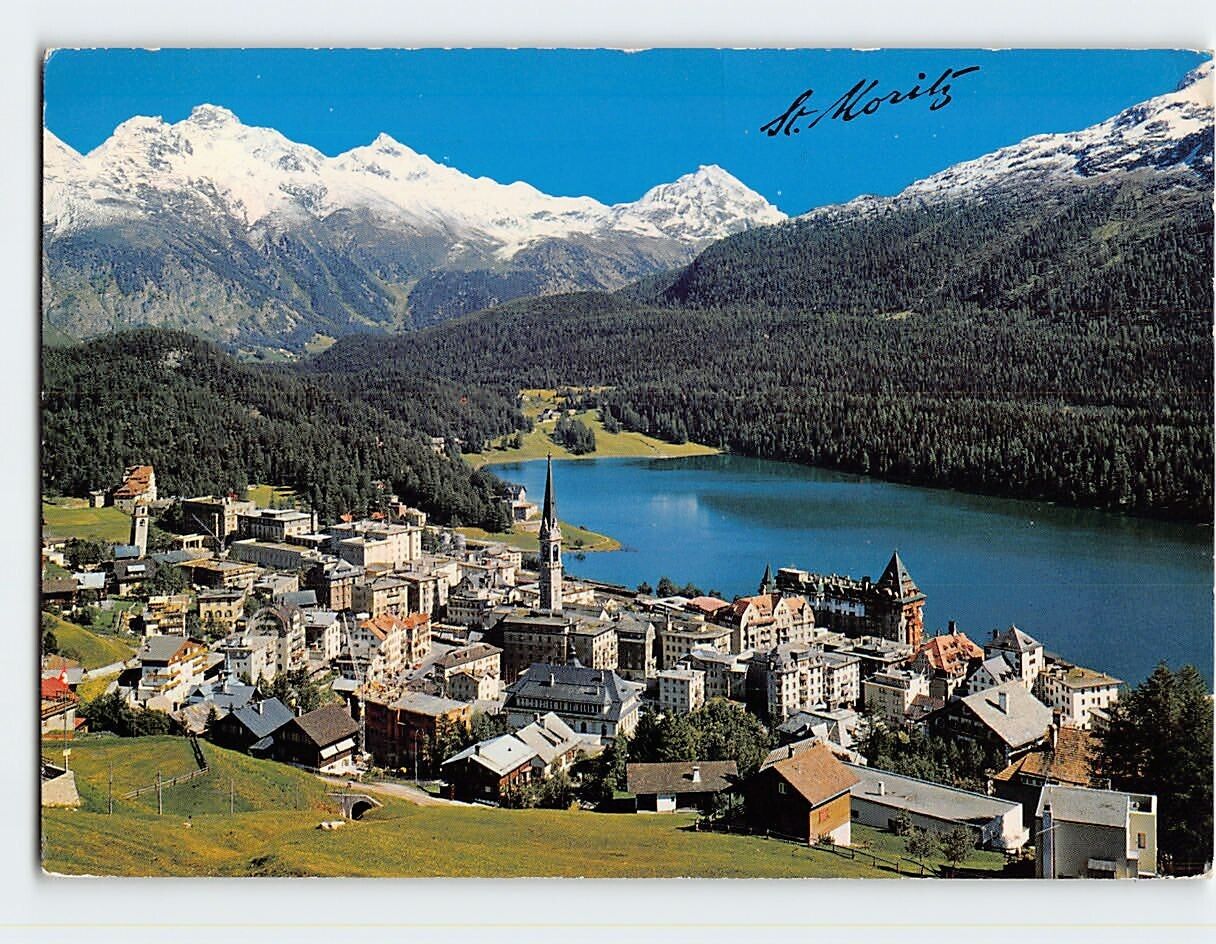 Postcard St. Mortiz, Switzerland