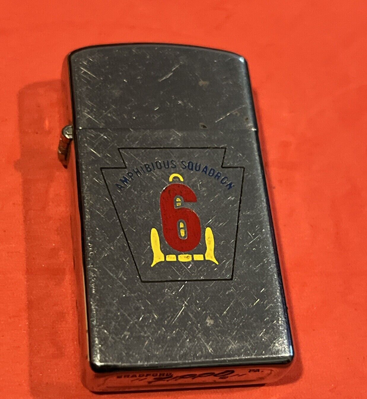 Vintage Amphibious Squadron Zippo Lighter Sold As Collectible
