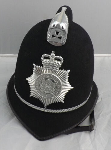 Vintage North Yorkshire British Police Helmet Christy's London England 6 5/8