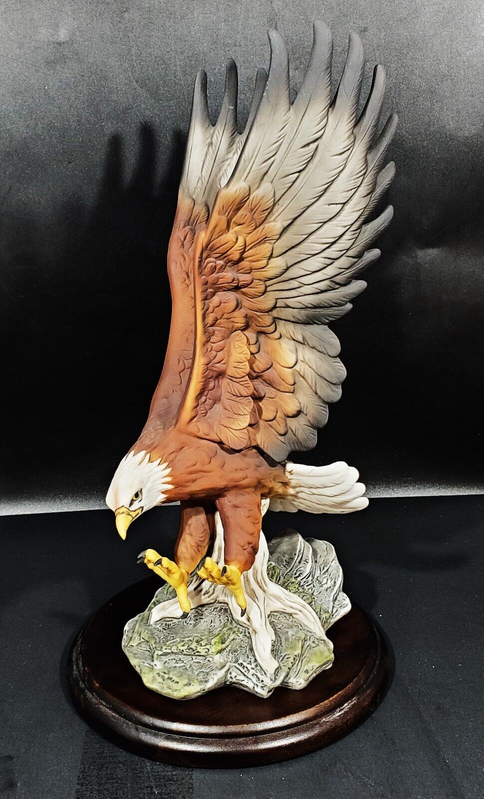 Vintage 1986 Masterpiece Porcelain Homco American Bald Eagle Figurine 12\