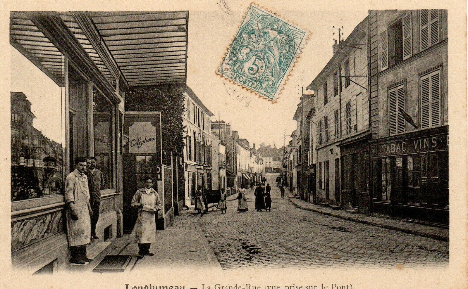 CPA Longjumeau (91 Essonne), animated, la Grande-Rue, 1900s