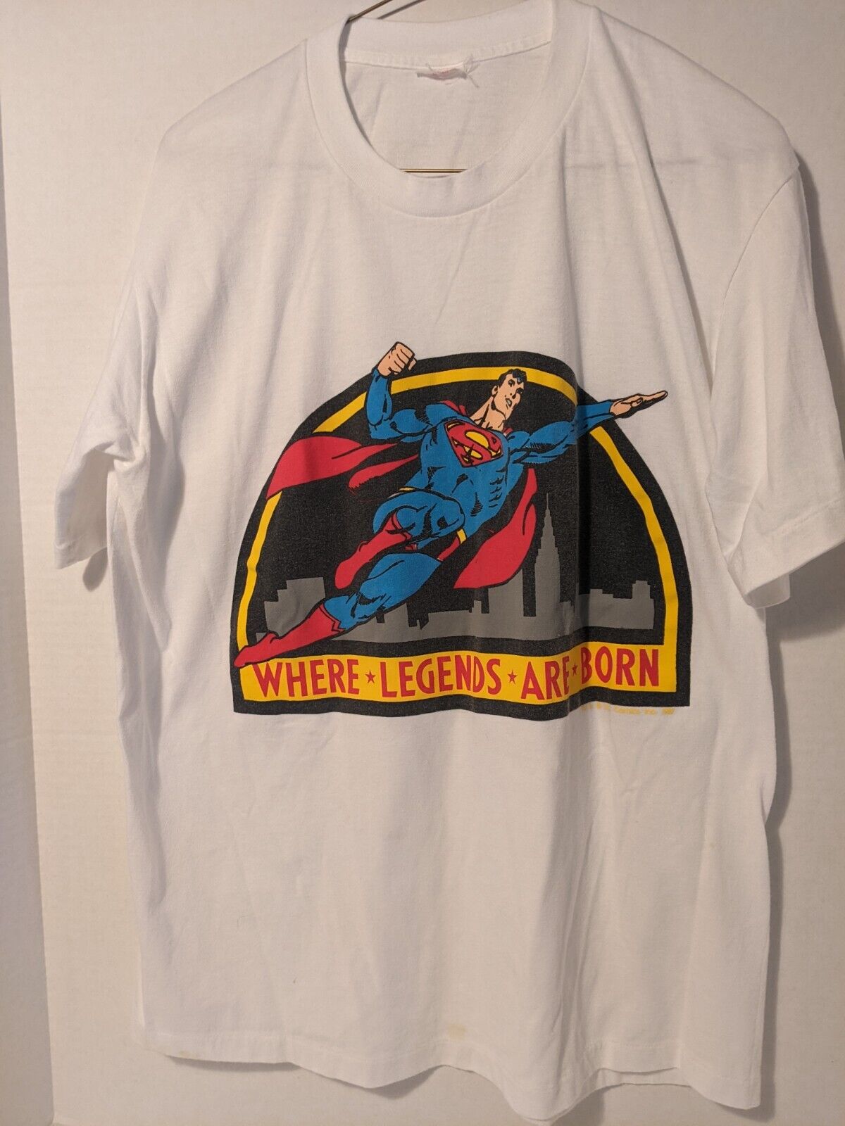 Vintage 1987 Superman T-Shirt Superman\'s 50th Superman Expo Cleveland DC Comics