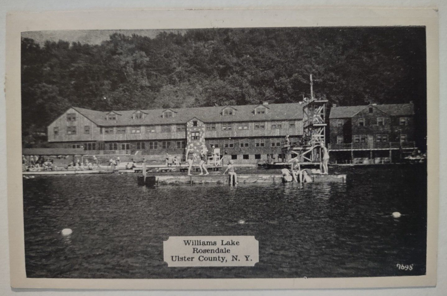 Vintage Postcard Williams Lake Rosendale Ulster County New York