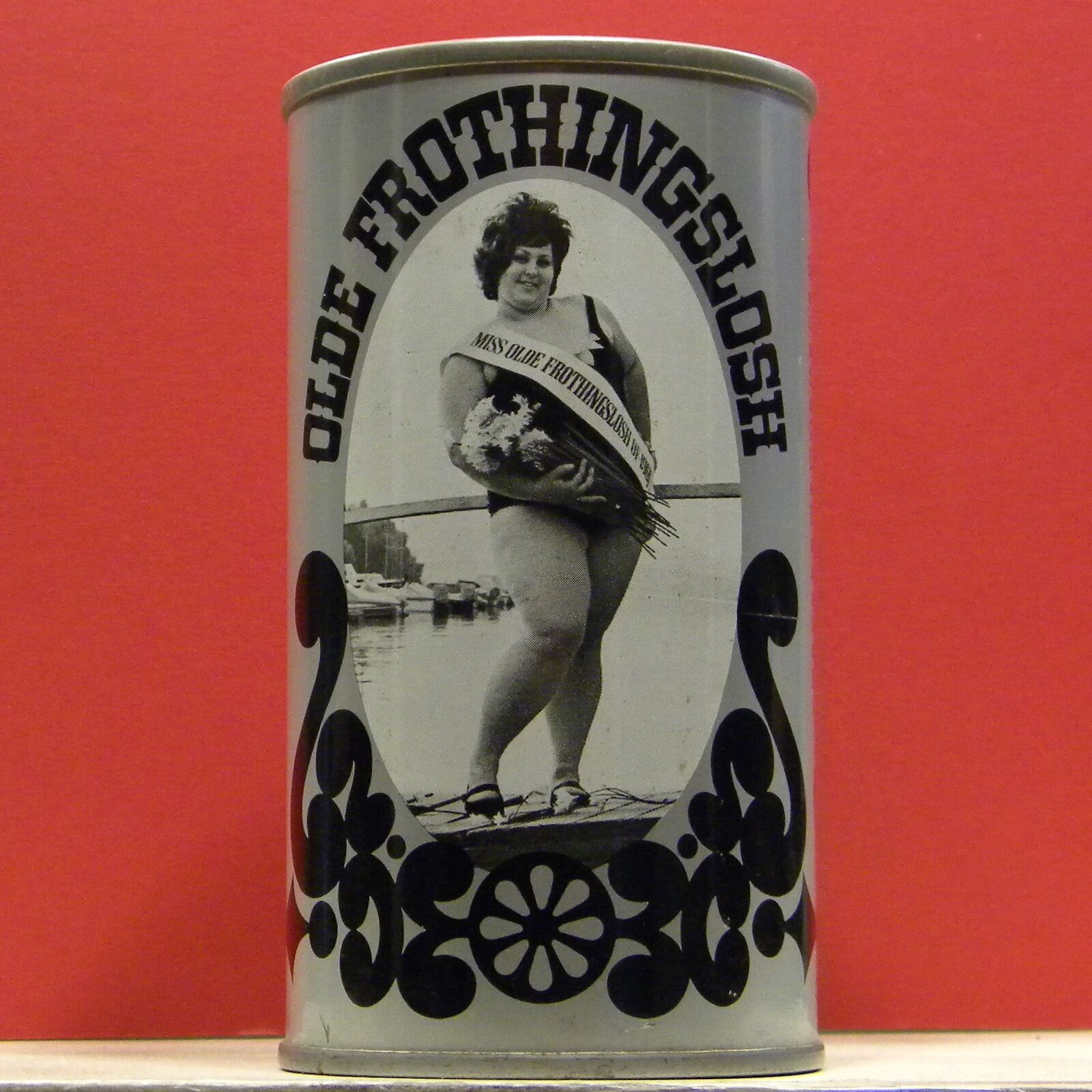 Old Olde Miss Frothingslosh Beer Gray 12 oz N/S Can Pittsburgh Pennsylvania J66