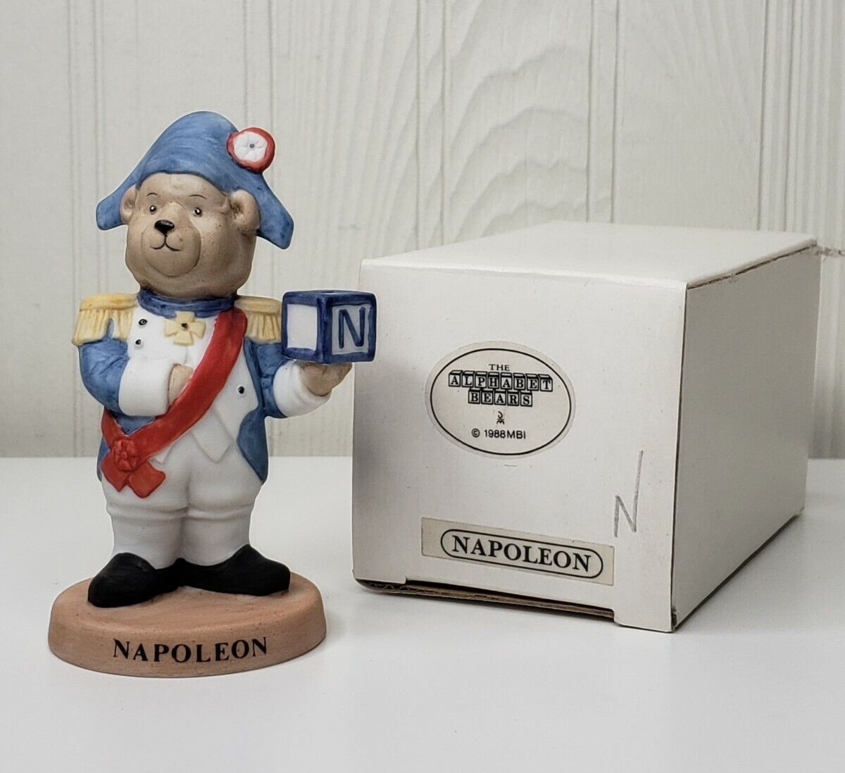 Napoleon Historic Figurine Alphabet Bears 1988 Collectible Figure in Box General