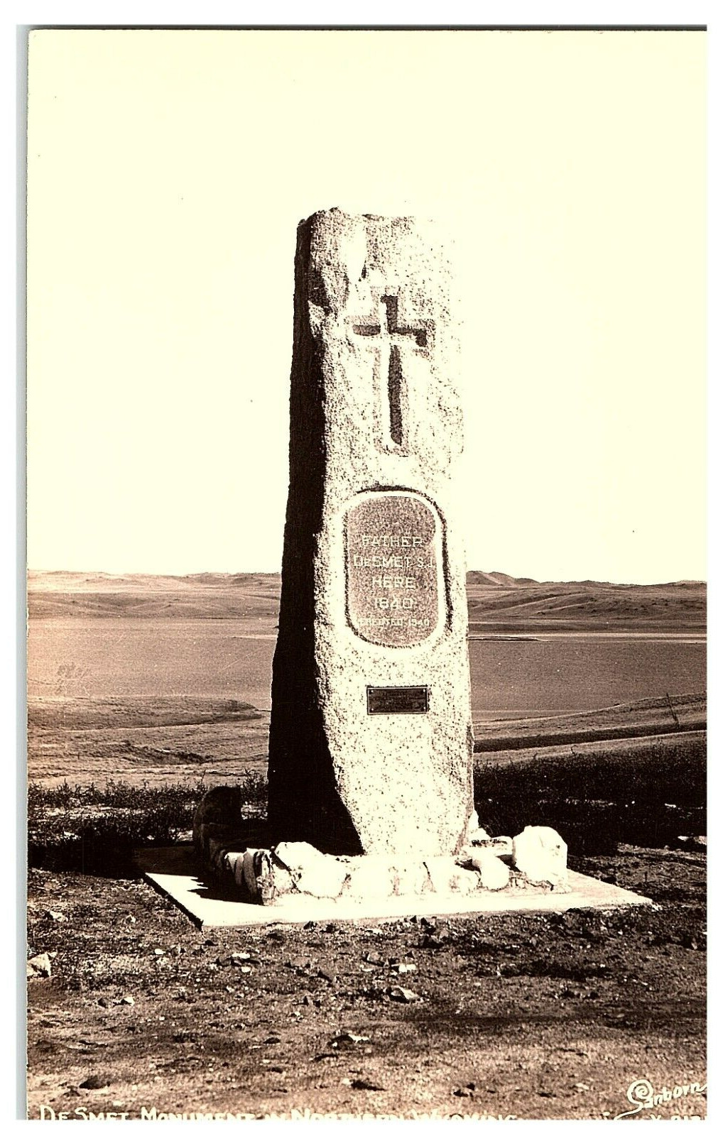Y-2131 Desmet Monument Northern Wyoming RPPC Sanborn Postcard